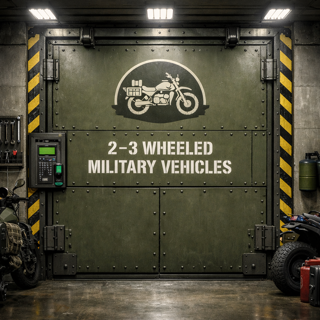 2 or 3 Wheeled Military Vehicles.