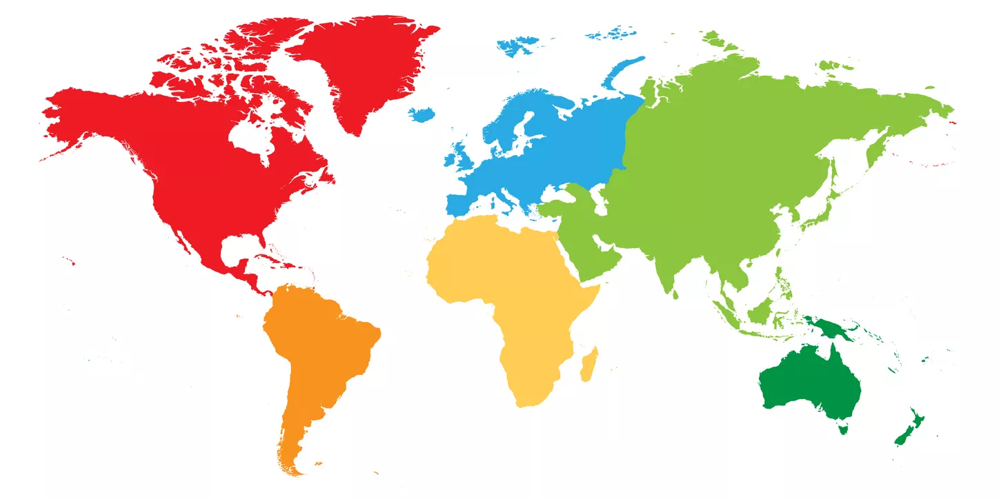 World Continents Map