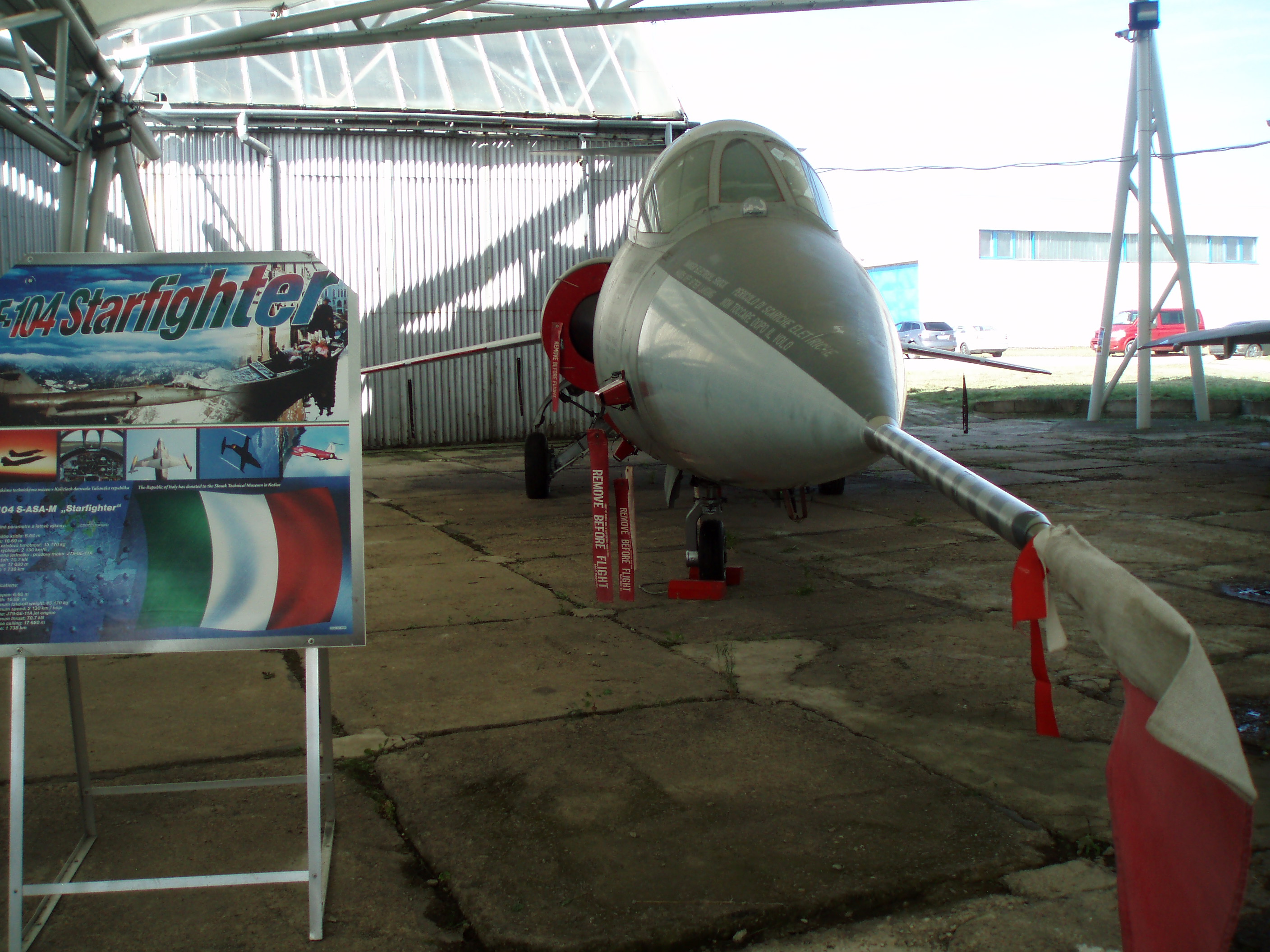 Aeritalia F-104S - Lockheed-Aeritalia F-104S ASA-M Starfighter at the Museum of Aviation in Košice 01
