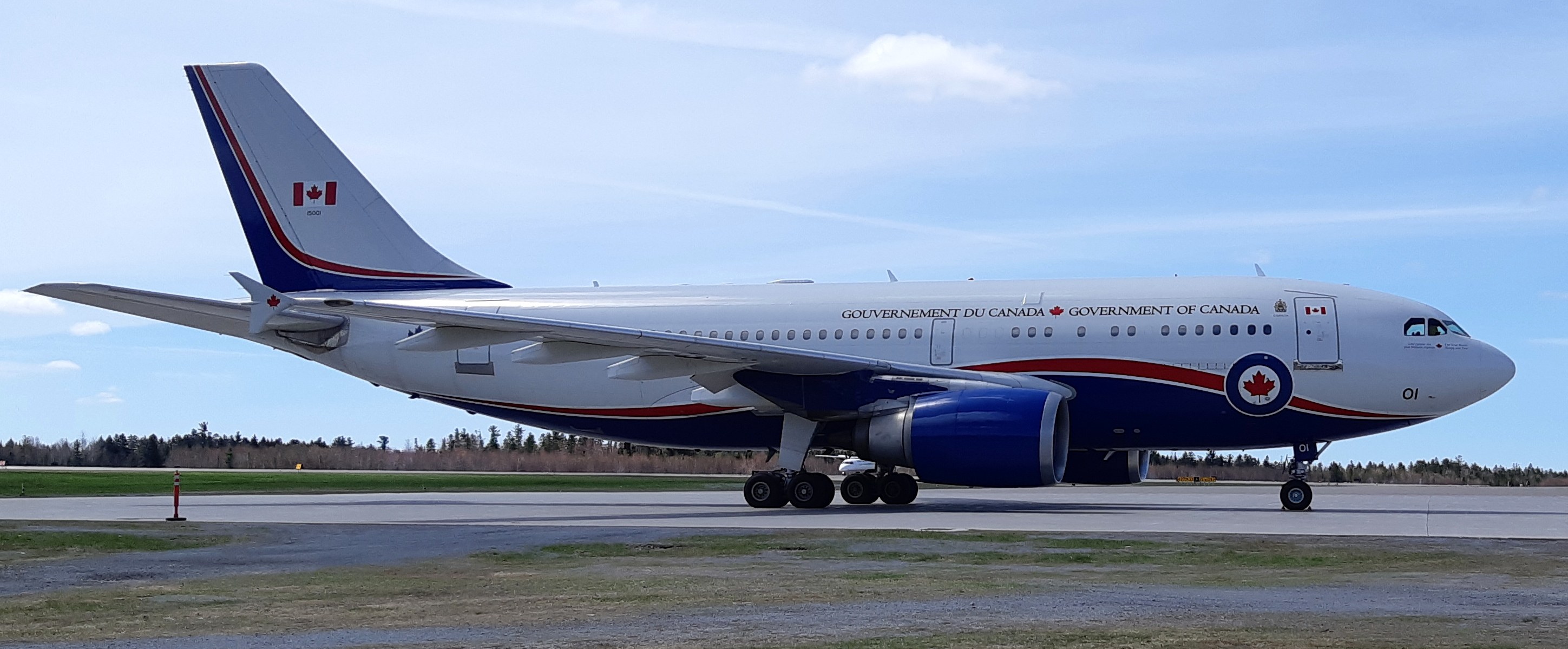 Government of Canada CC-150 Polaris 01 parked or taxiing in side profile.