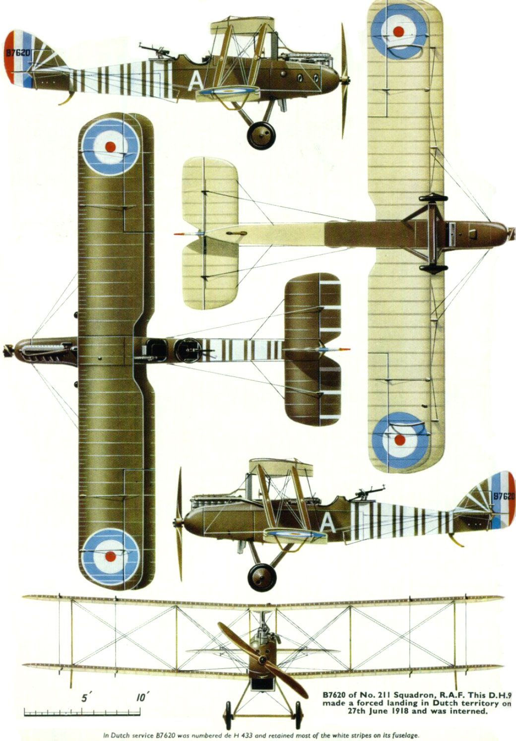 Airco DH.9 - WINGS PALETTE - Airco DH.9/9A - Great Britain Vintage aircraft