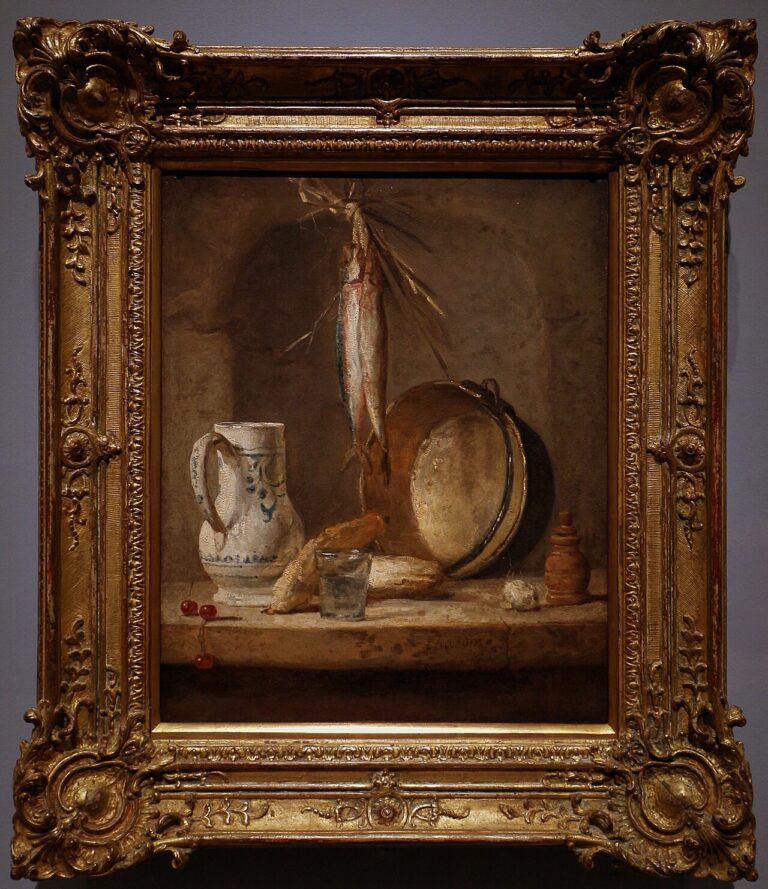 Jean-sim on chardin natura morta con aringhe ca