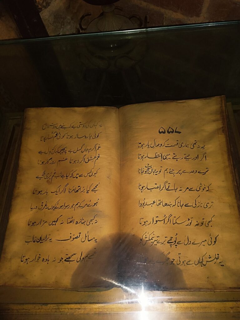 Another Manuscript Page Exhibit of Mirza Ghalib