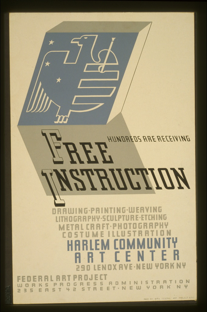 Harlem Community Art Center class poster