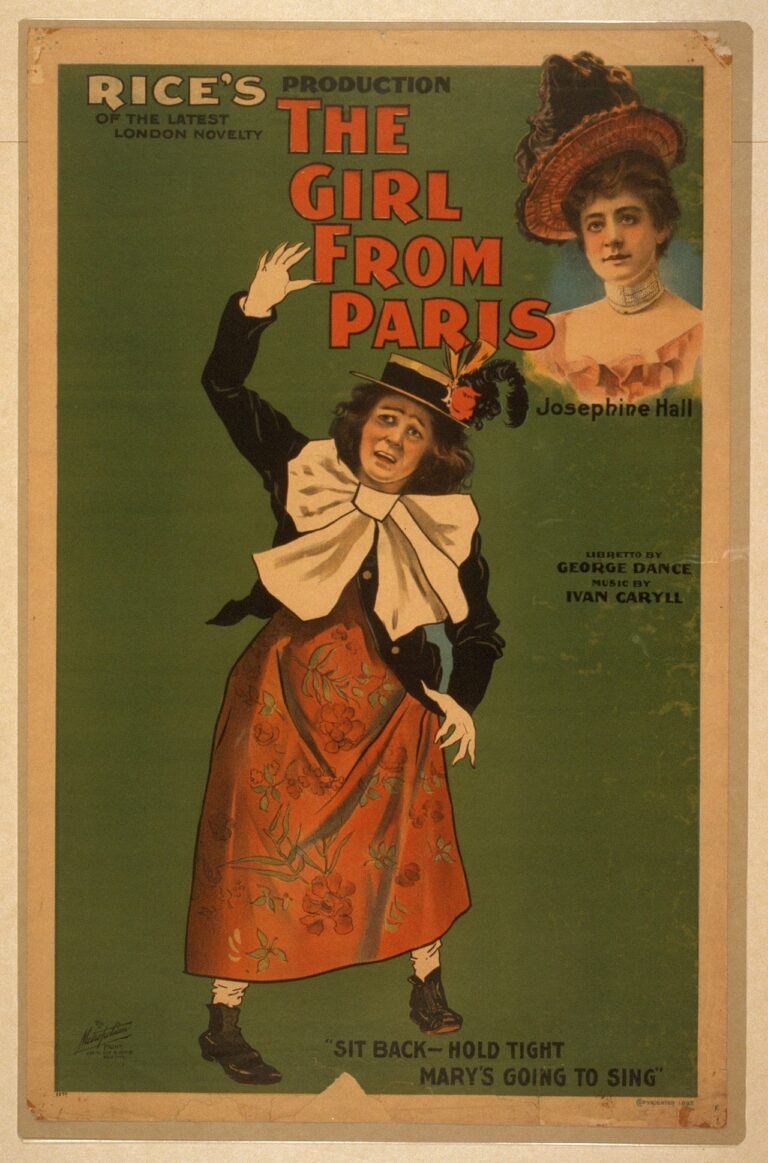 Rice's production of the latest London novelty The girl from Paris written by George Dance music by Ivan Caryll