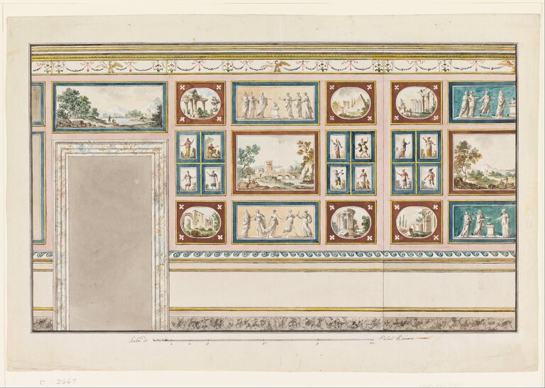 Design for Wall Decoration with Marbled and Painted Panels