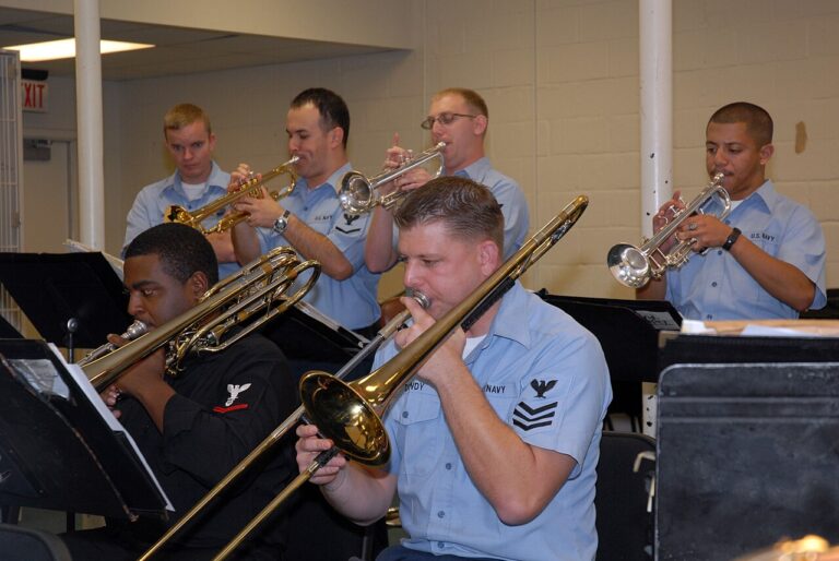 US Navy -N-8102 J- Navy Band Southeast musicians practice their instruments during band rehearsals