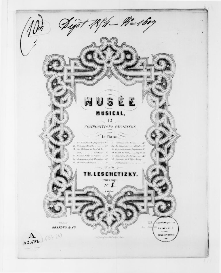 Mus e musical 12 Compositions favorites pour le piano par Th Leschetizki