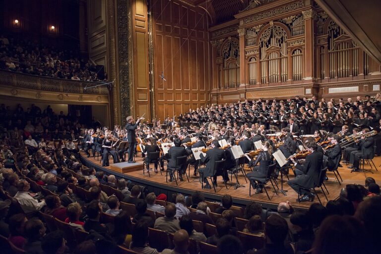 NEC Philharmonia Concert Choir and conductor Hugh Wolff