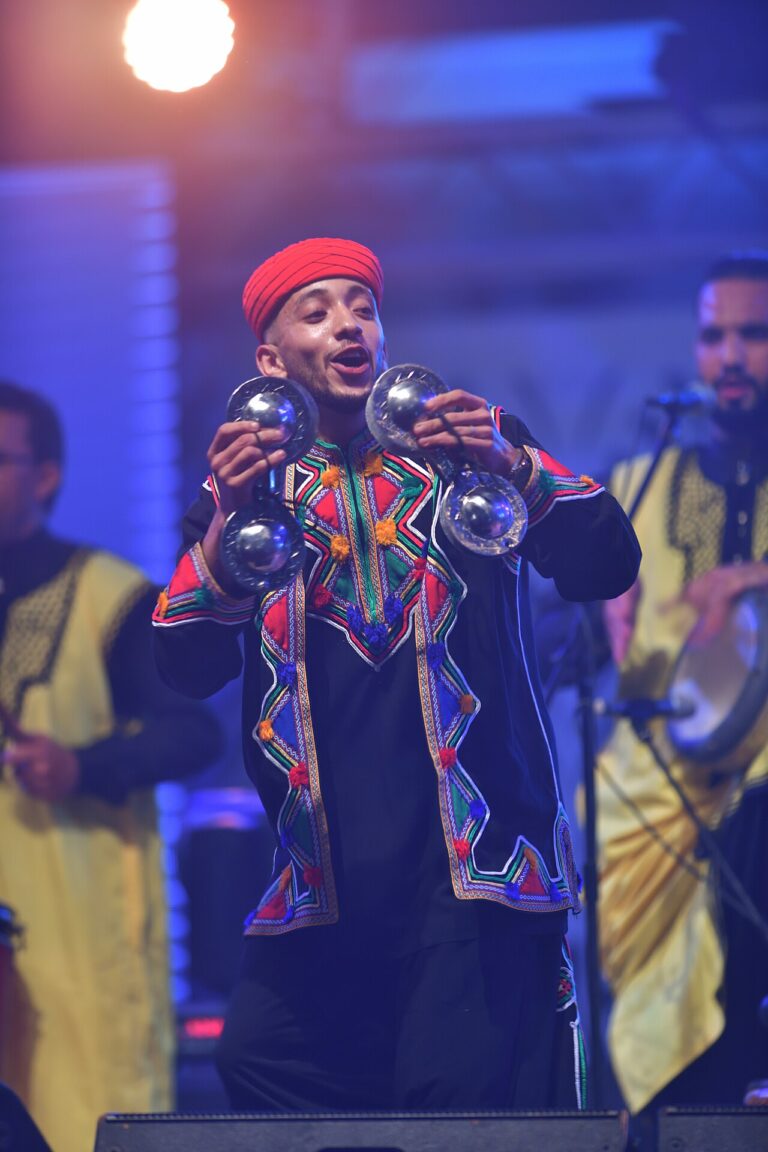 A performance of Gnawa music in Morocco