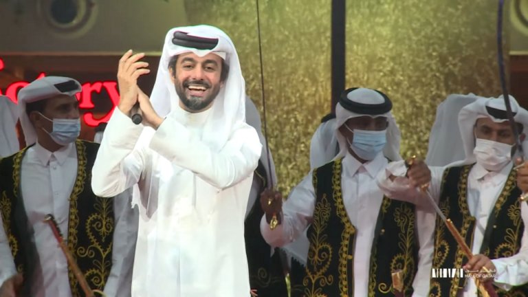 Musical performance led by Qatari singer Saoud Jassim