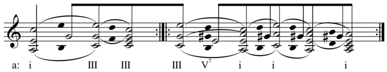 Classical sonata form in A minor