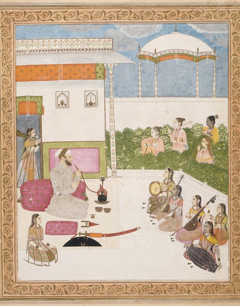 Musical Performance Recto Page of Calligraphy Verso