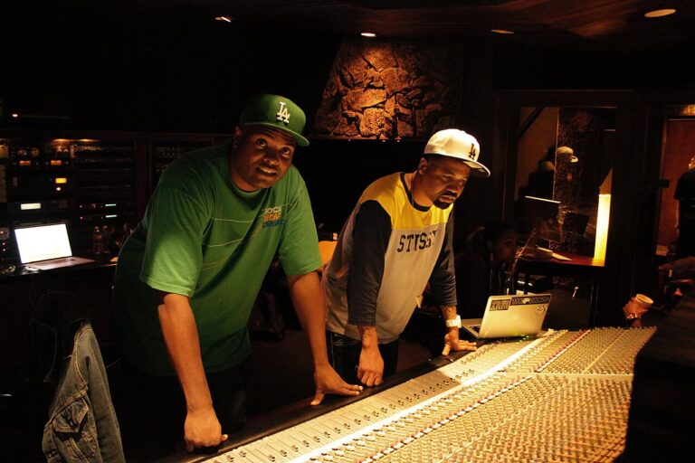 Donald XL Robertson and Juvenile recording session studio photo