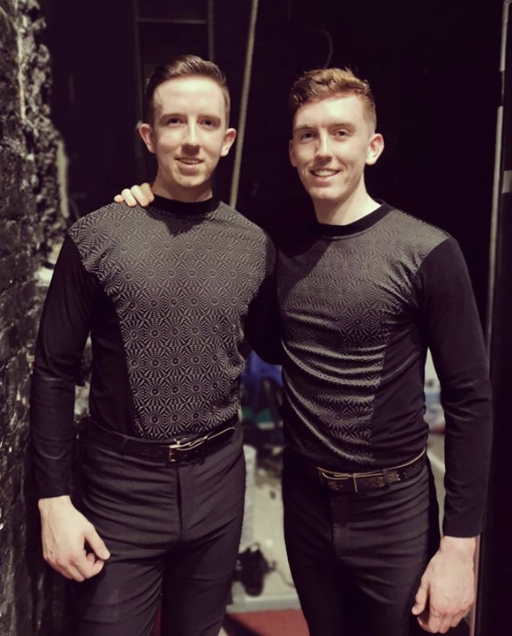 The Gardiner Brothers backstage before Riverdance