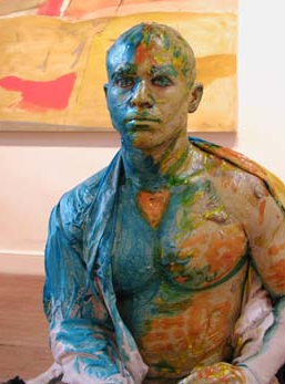 Performance artist Andy Coppola at art6