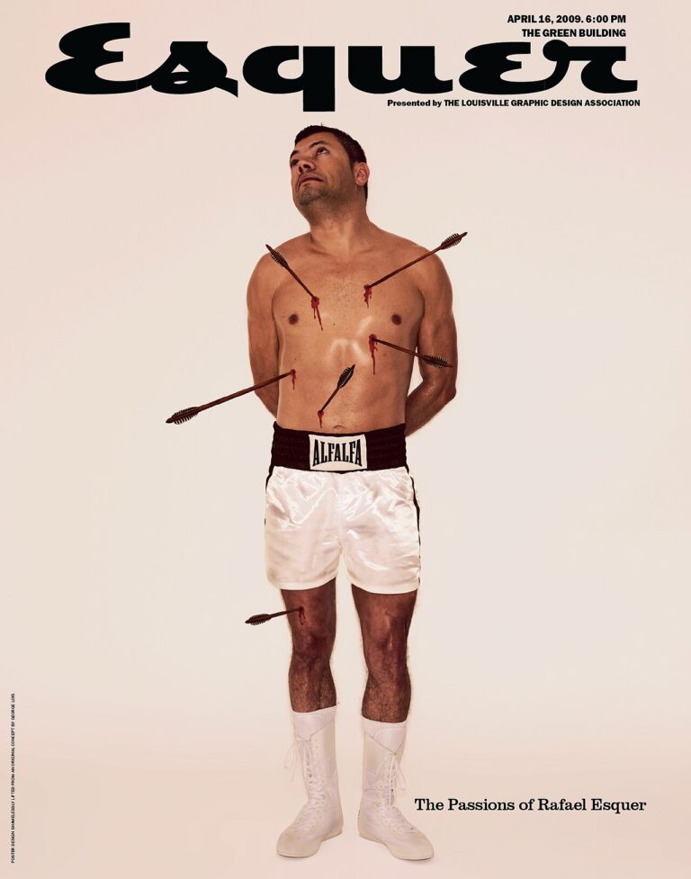 Esquer poster design for lecture at Louisville-Graphic-Design-Association