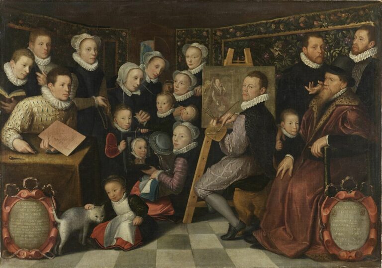 Portrait of Cornelis van Veen - and his familie