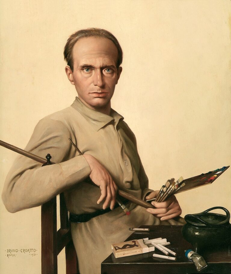 Self-portrait in the studio by Bruno Croatto