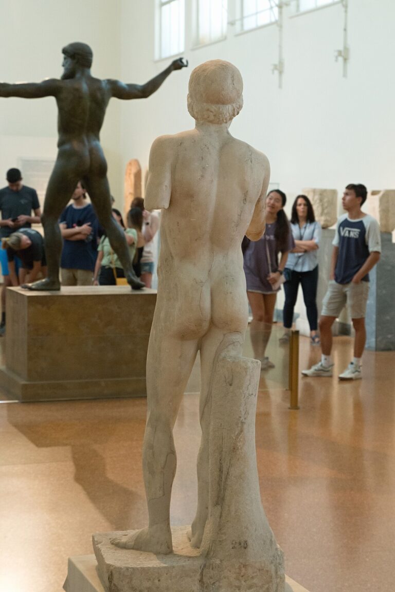 Statue of a nude youth marble 2nd c AD NAMA
