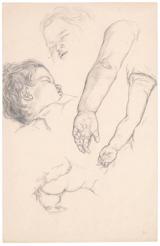 Sketches of baby by Onchi K shir c drawing Honolulu Museum of Art