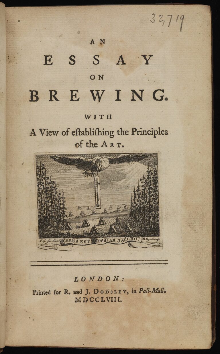 Title page of An essay on brewing