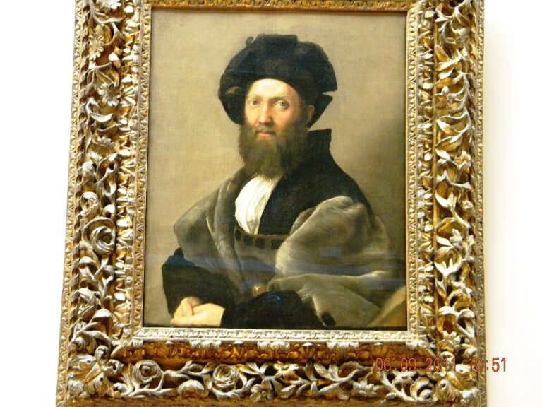 LOUVRE Museum Portrait of Baldasare Castiglione painting by Raffaello Santi RAPHAELO Paris