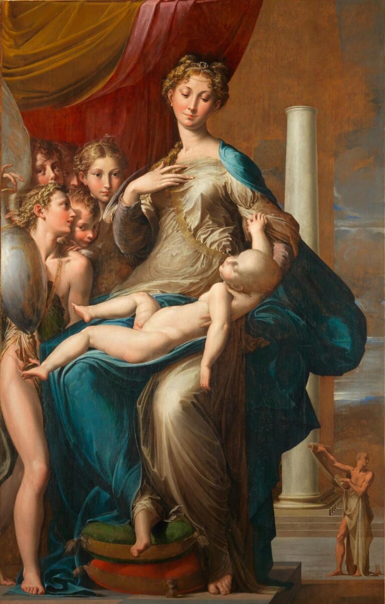 Madonna and Child with Angels known as the Madonna with the Long Neck