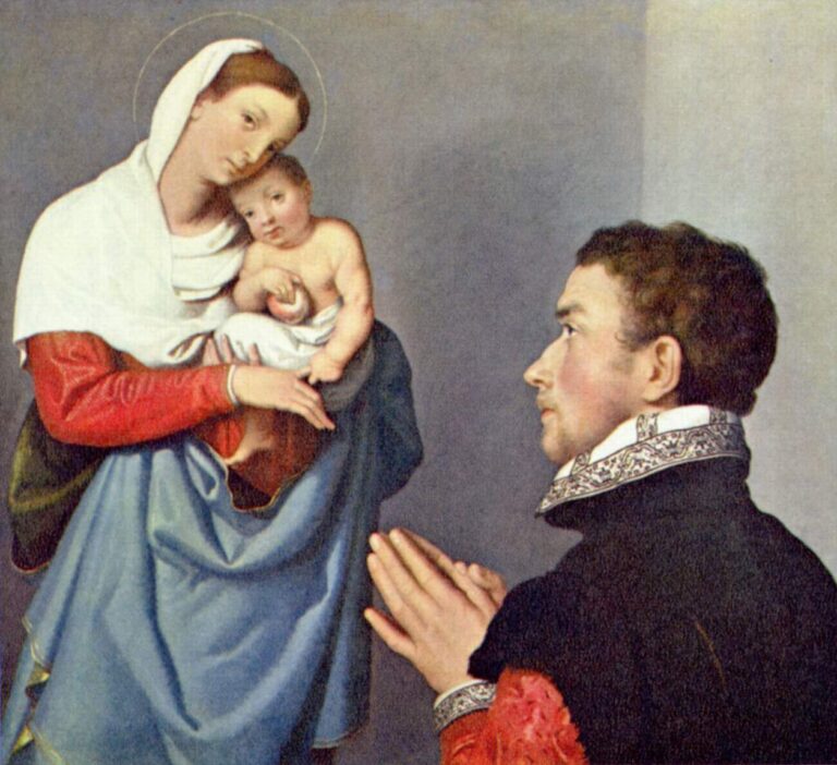 A Gentleman in Adoration before the Madonna
