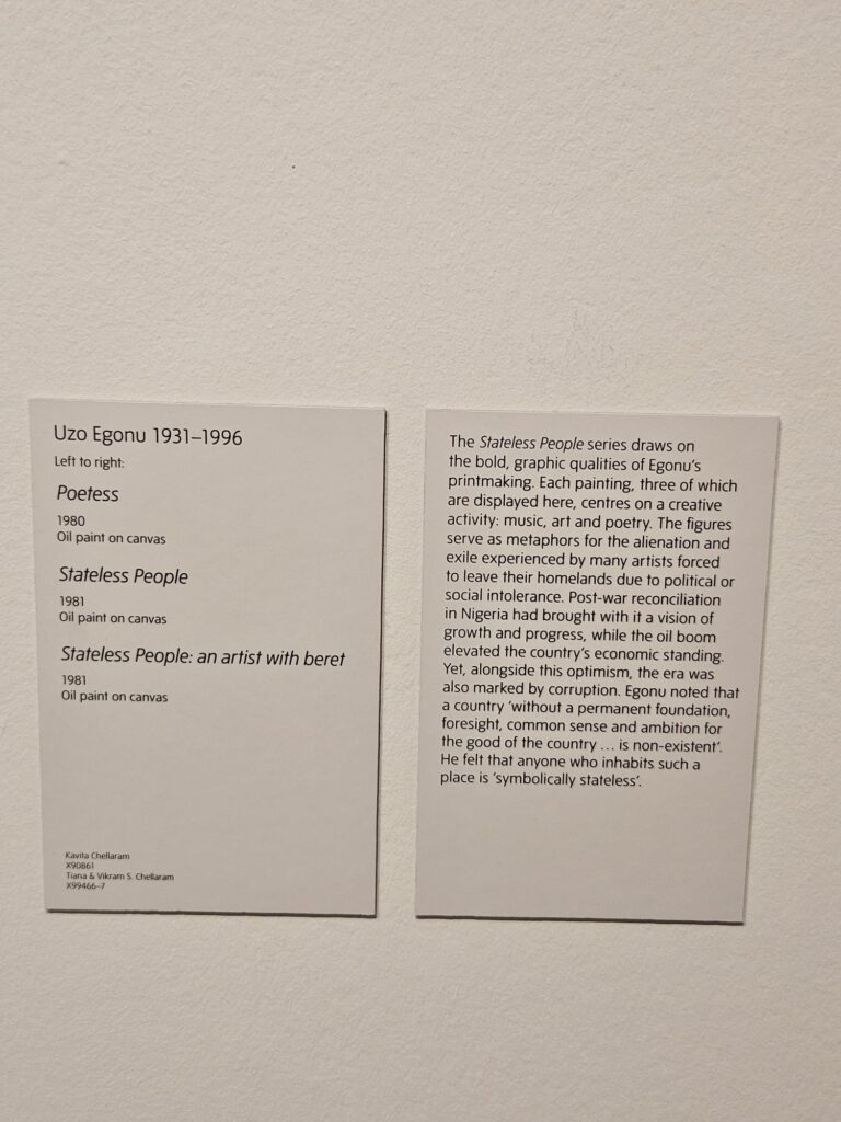 Room 9 Uzo Egonu - Painting in Darkness Nigerian Modernism Tate Modern London