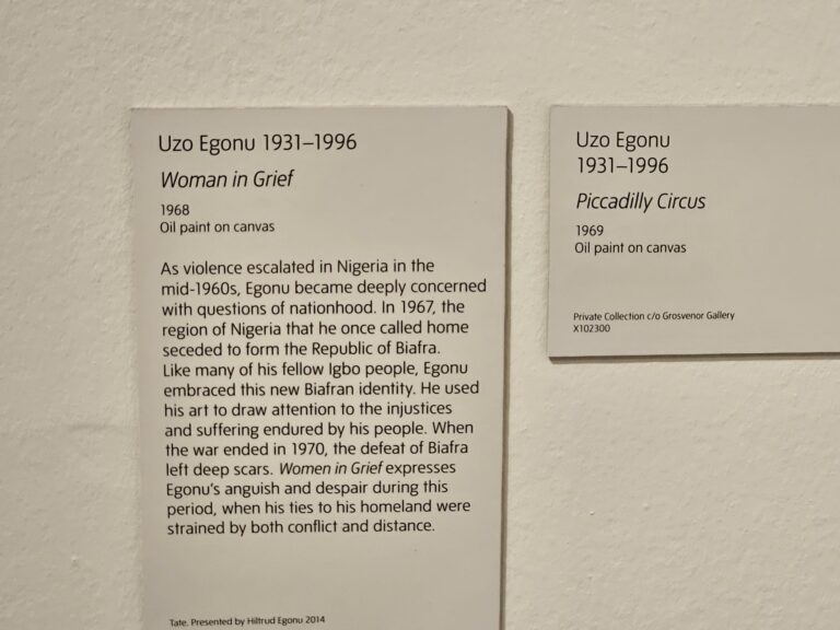 Room 9 Uzo Egonu - Painting in Darkness Nigerian Modernism Tate Modern London