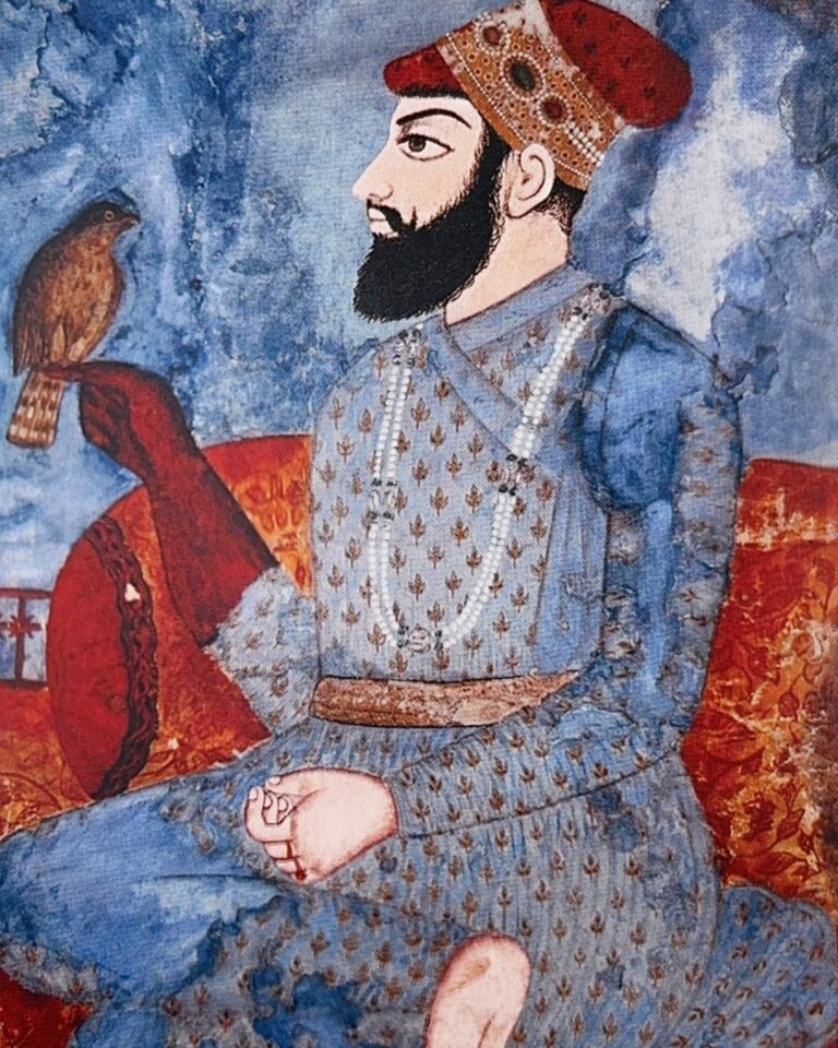 Contemporary painting of Guru Tegh Bahadur by Ahsan ca 68 detail