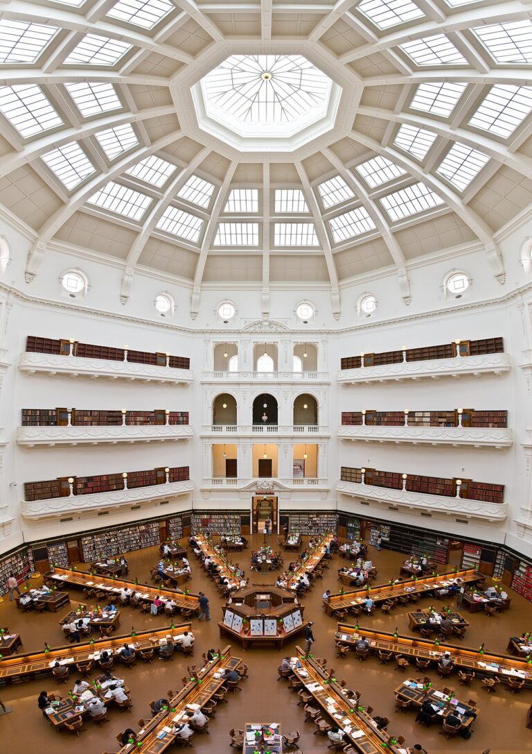 State Library of Victoria La Trobe Reading room 5th floor view