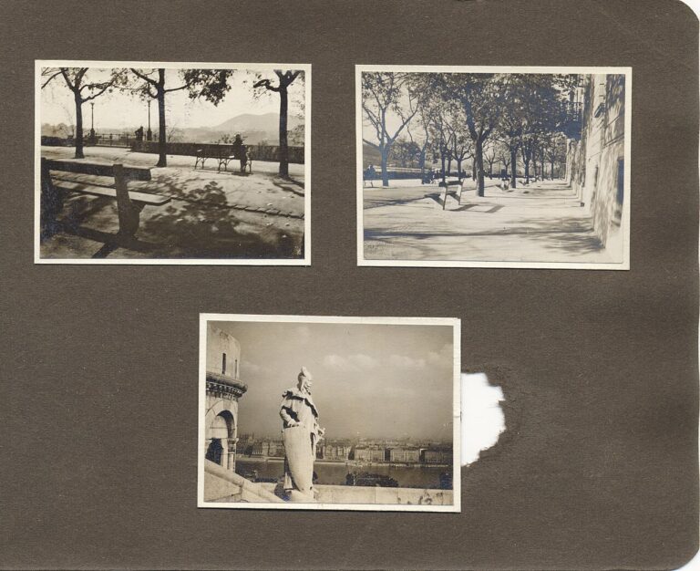 Hungarian family photo album page