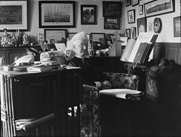 Interior of cluttered room