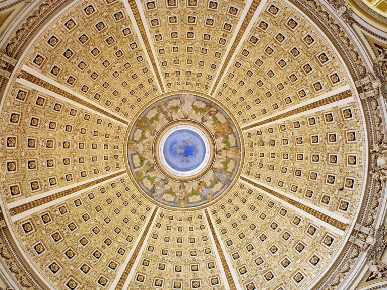 Main Reading Room Interior of dome Library of Congress Thomas Jefferson Building Washington D C LOC
