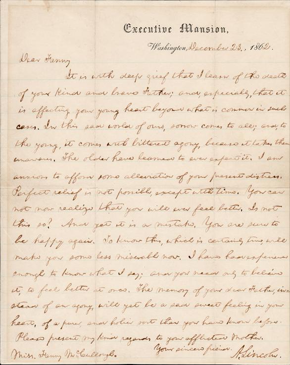 Fanny Mc Cullough Letter
