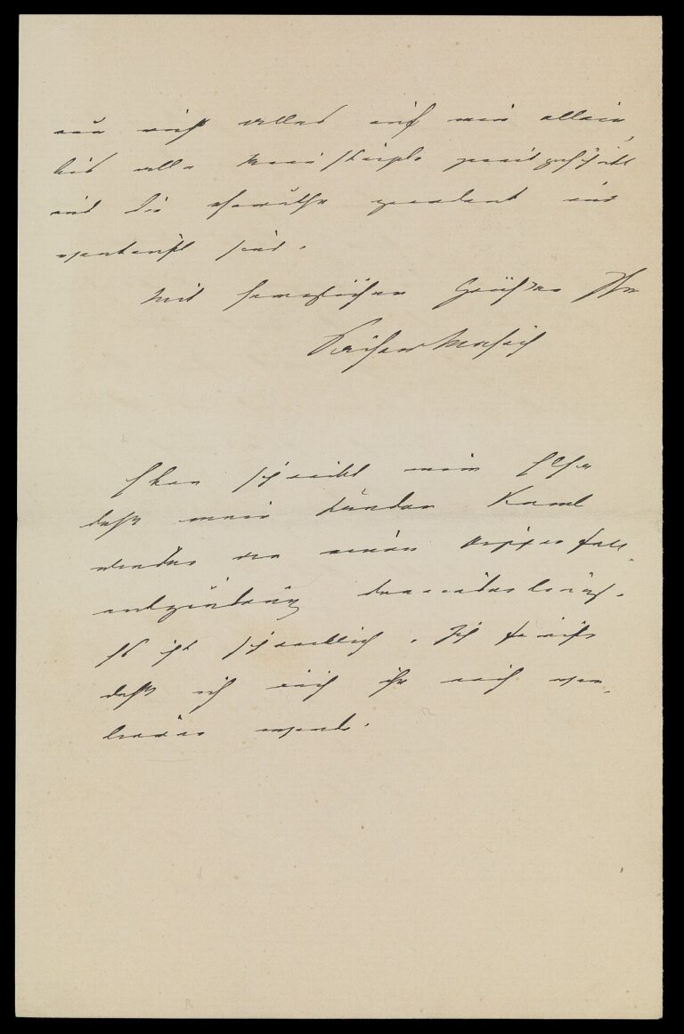 MS - Item 27 Letter from L von Sacher-Masoch