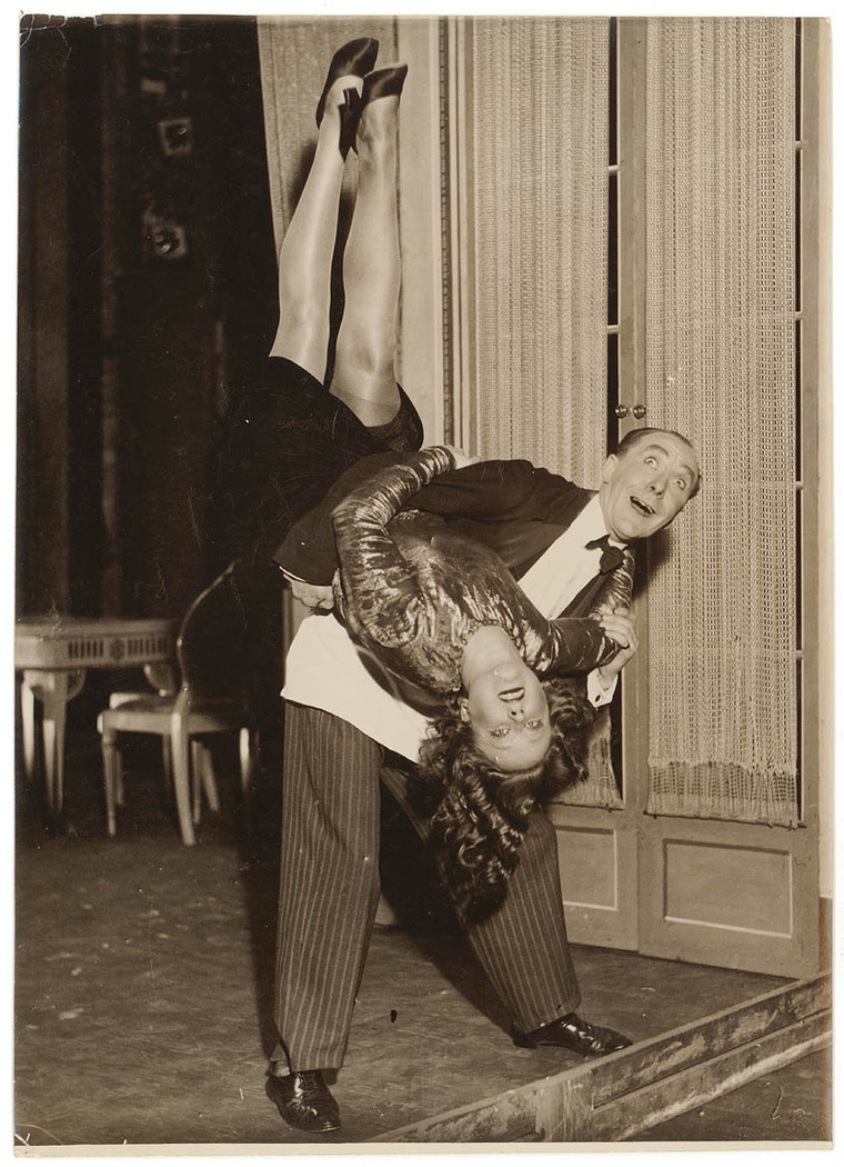 Leo Franklin and Madge Aubrey in dress rehearsal for The gay divorcee Sydney 's - Sam Hood