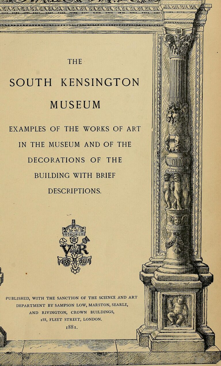 Examples of the works of art in the Museum and of the decorations of the building with brief descriptions