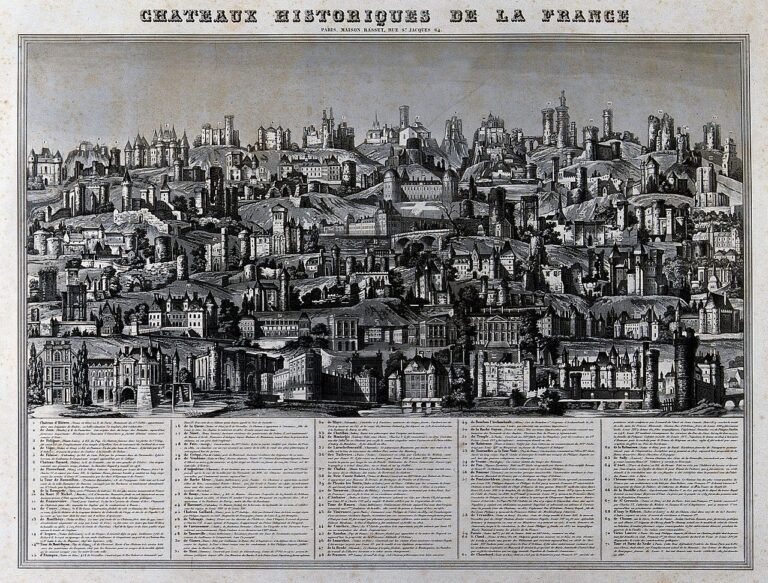 Architecture a capricchio grouping famous houses of France