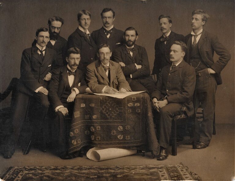 Scottish architect William Fraser with fellow architects