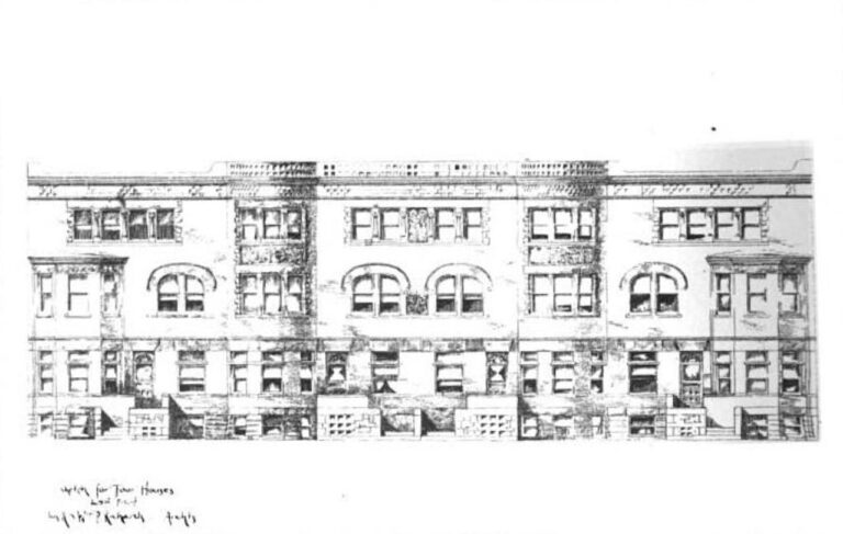 Sketch for Four Houses American Architect and Building News