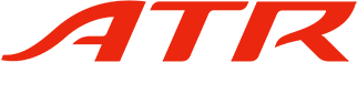Red ATR aircraft manufacturer wordmark on a white background.