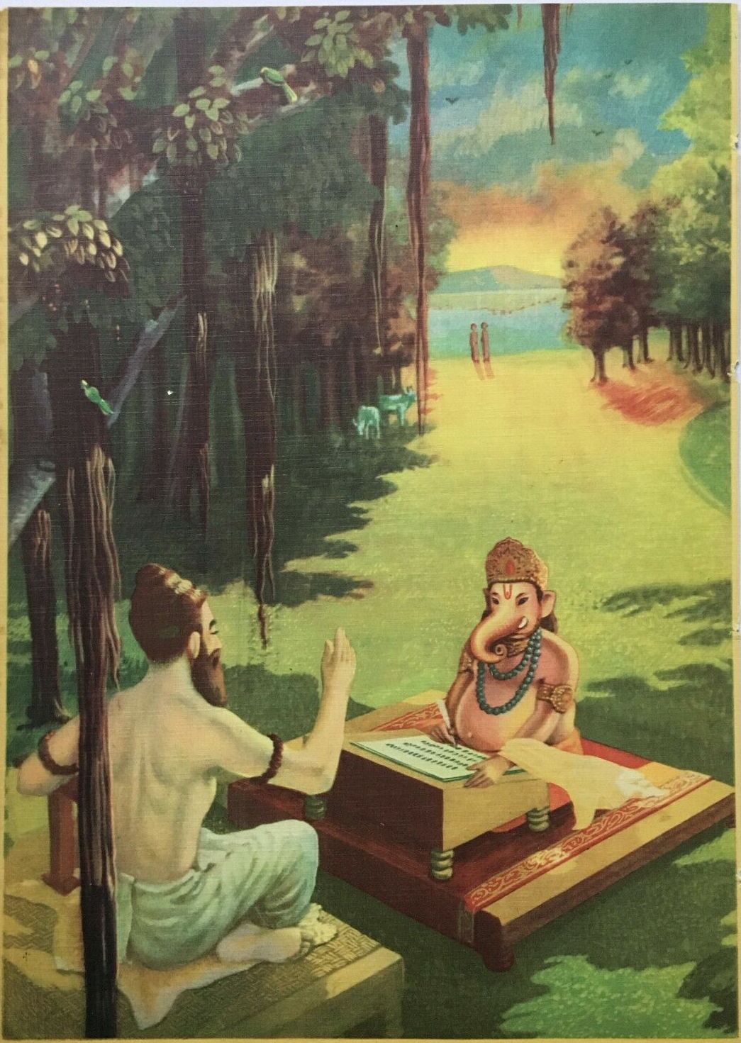 Vyāsa Dictating the Mahābhārata to Gaṇeśa