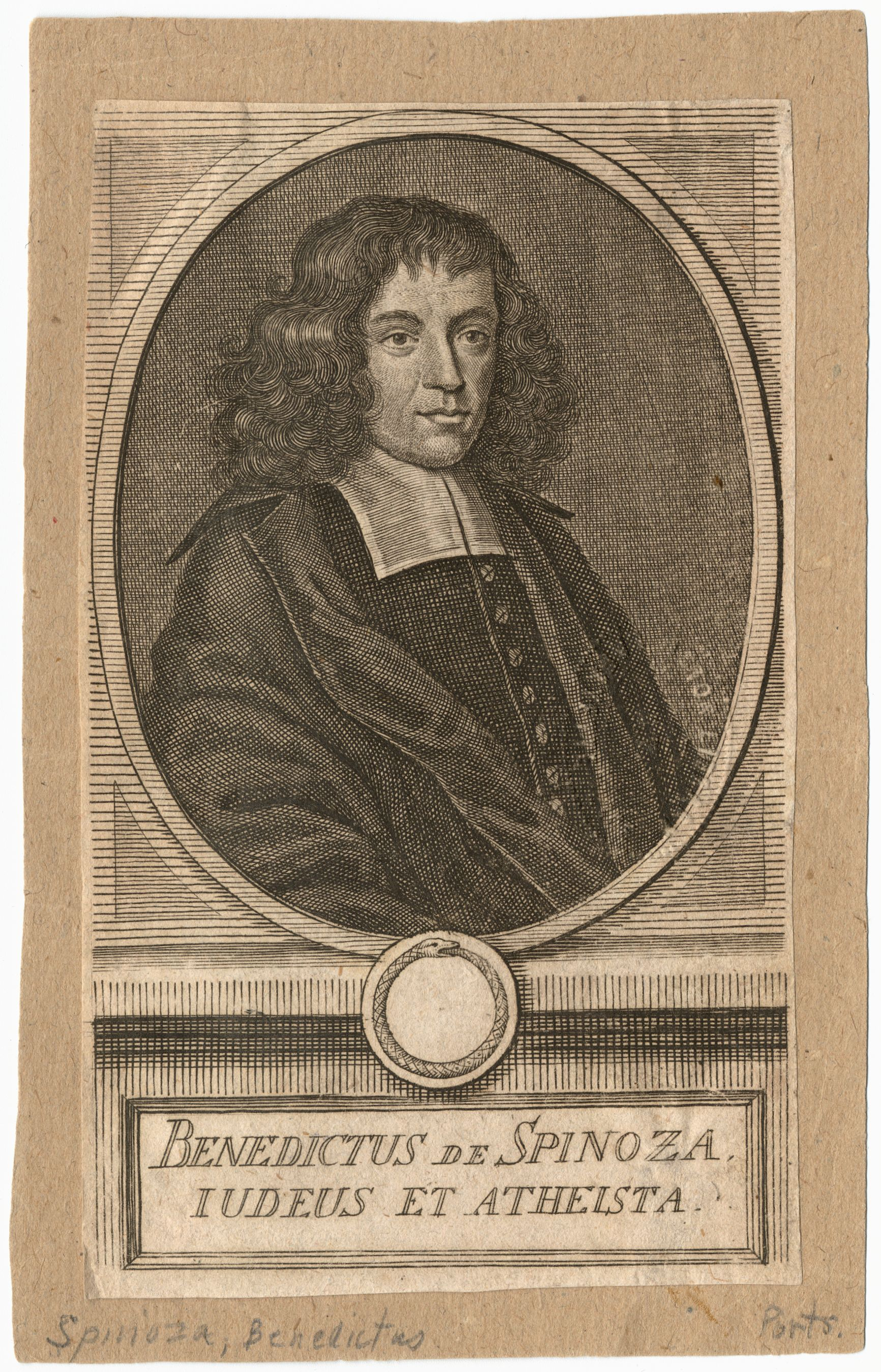 Portrait Engraving of Baruch Spinoza
