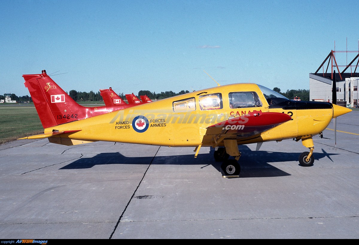Beechcraft CT-134 Musketeer 134242 parked on a concrete apron.