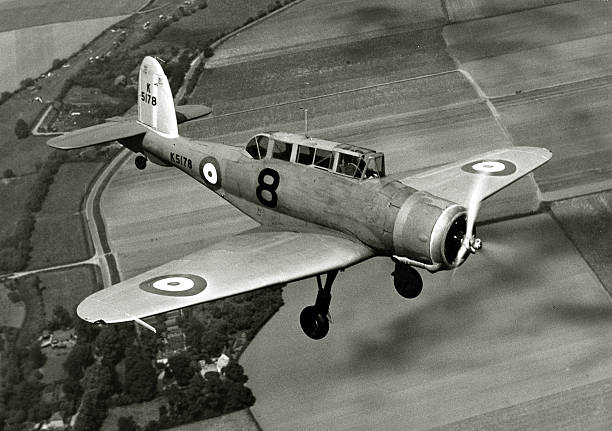 Blackburn Skua - View of the prototype Blackburn B-24 Skua I two seater fighter dive bomber in flight circa 1938. The British built Blackburn Skua would s...