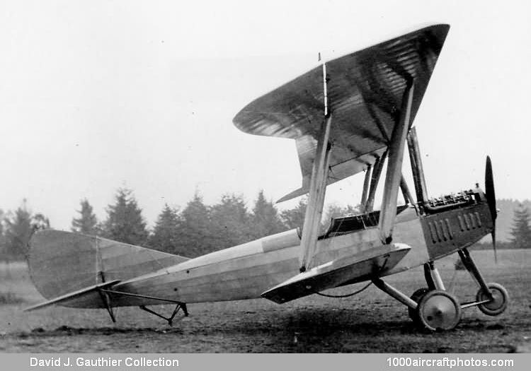 Boeing Model EA biplane side-view print with collection credit at bottom.