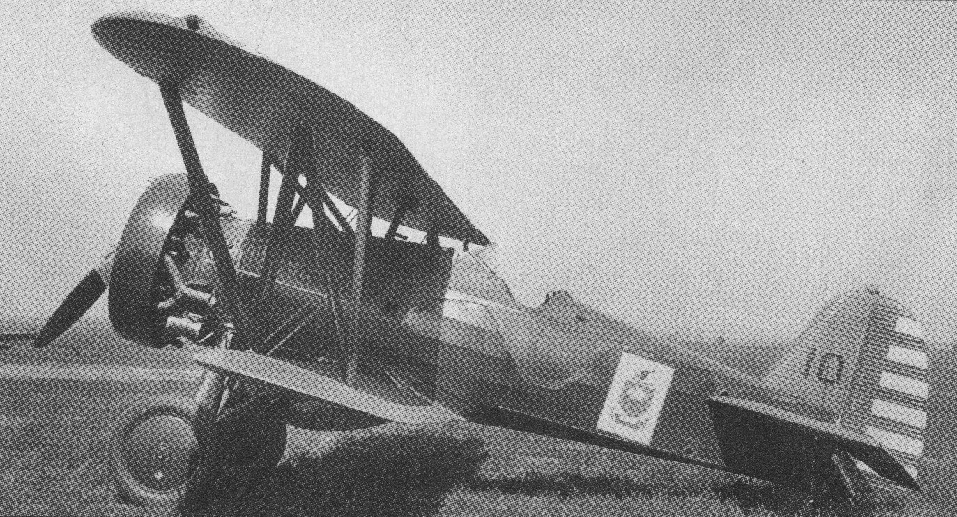 Printed black-and-white side view of a Boeing P-12 biplane.